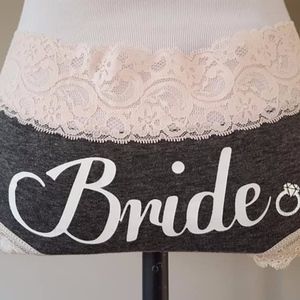 Panties Medium Bride Gray Grey Lace Waistband